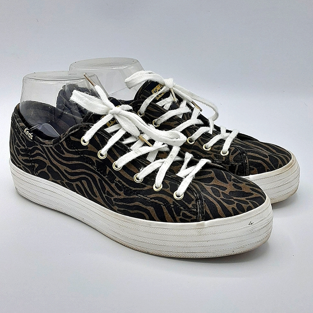 Keds Animal Camo Print Lace Up Sneaker Size 7.5.
